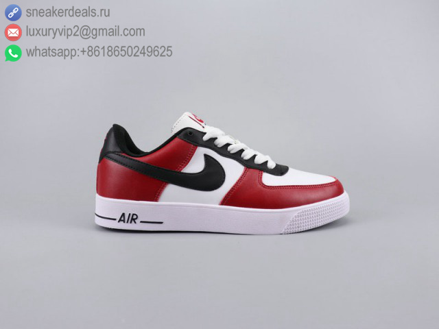NIKE AIR FORCE 1 LOW AC WHITE RED BLACK LEATHER UNISEX SKATE SHOES